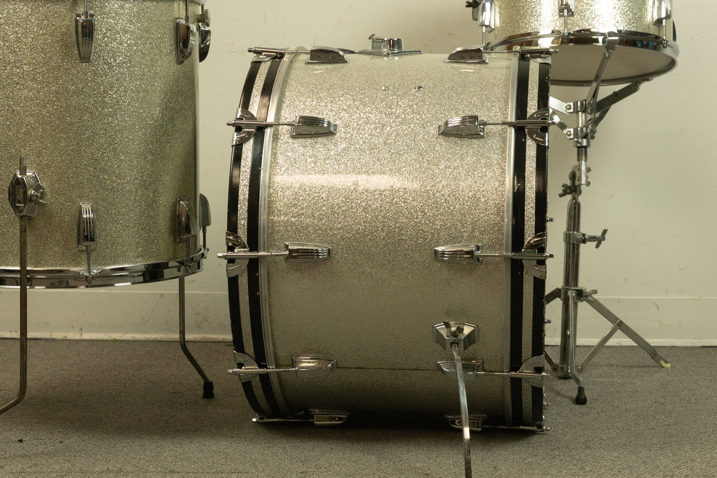 1970s Ludwig Silver Sparkle "Super Classic" Drum Set