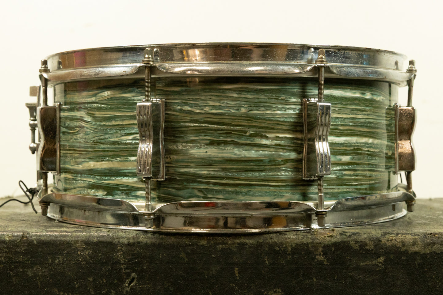 1960s Ludwig 5x14 Oyster Blue Jazz Festival Snare Drum