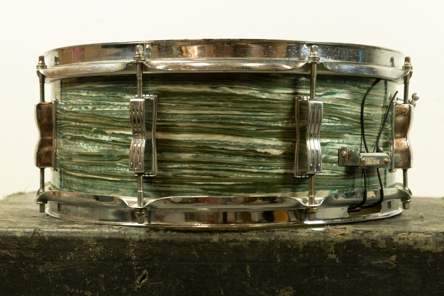 1960s Ludwig 5x14 Oyster Blue Jazz Festival Snare Drum