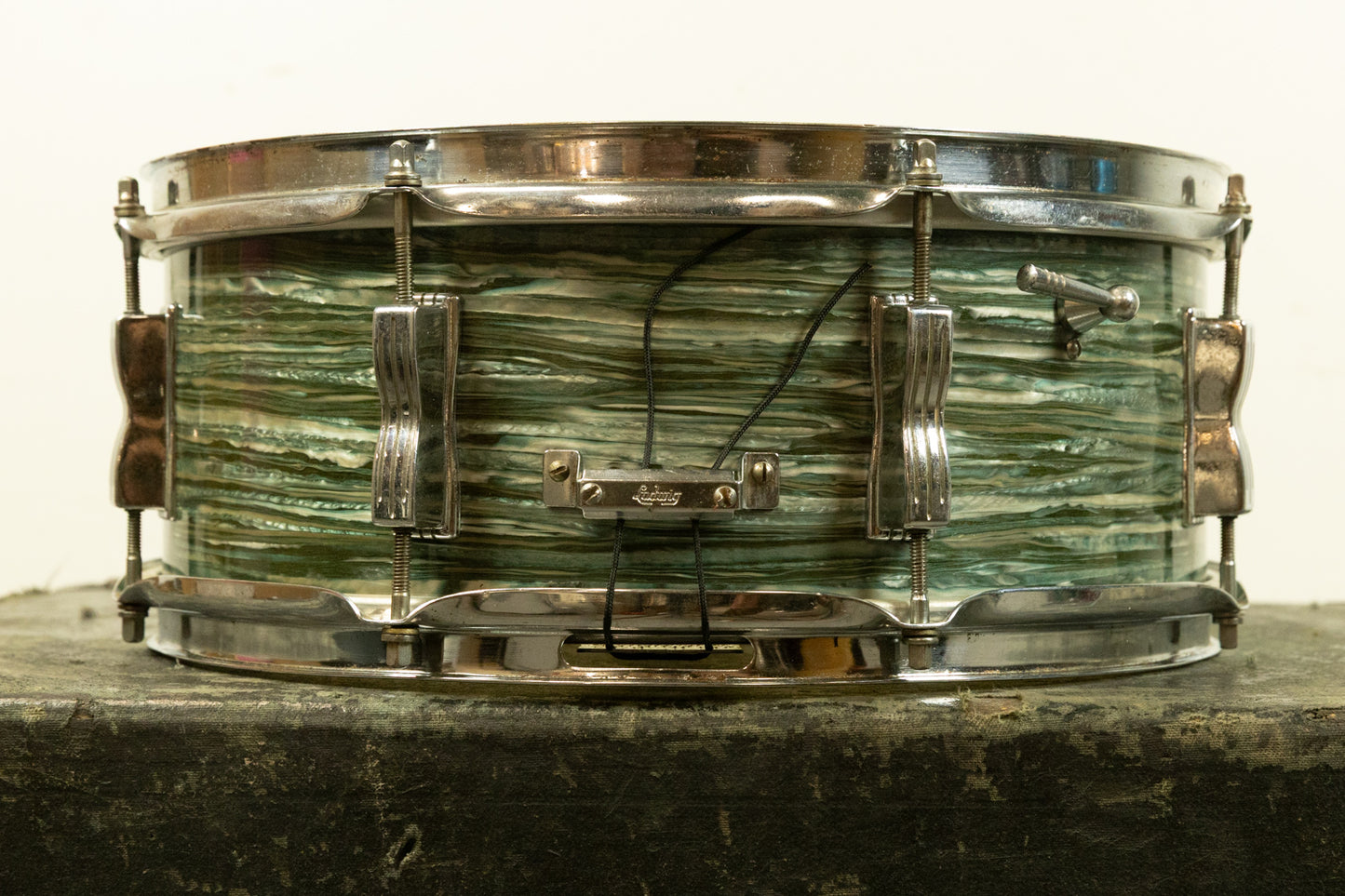 1960s Ludwig 5x14 Oyster Blue Jazz Festival Snare Drum