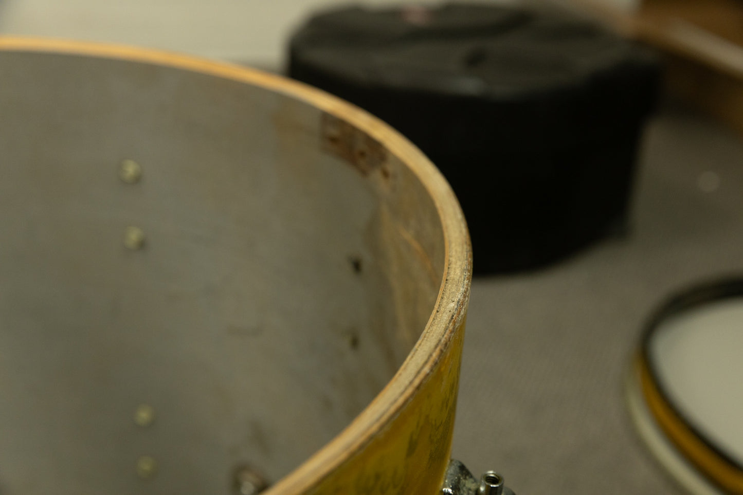 1960s Gretsch Gold Satin Flame "Double Bass" Drum Set