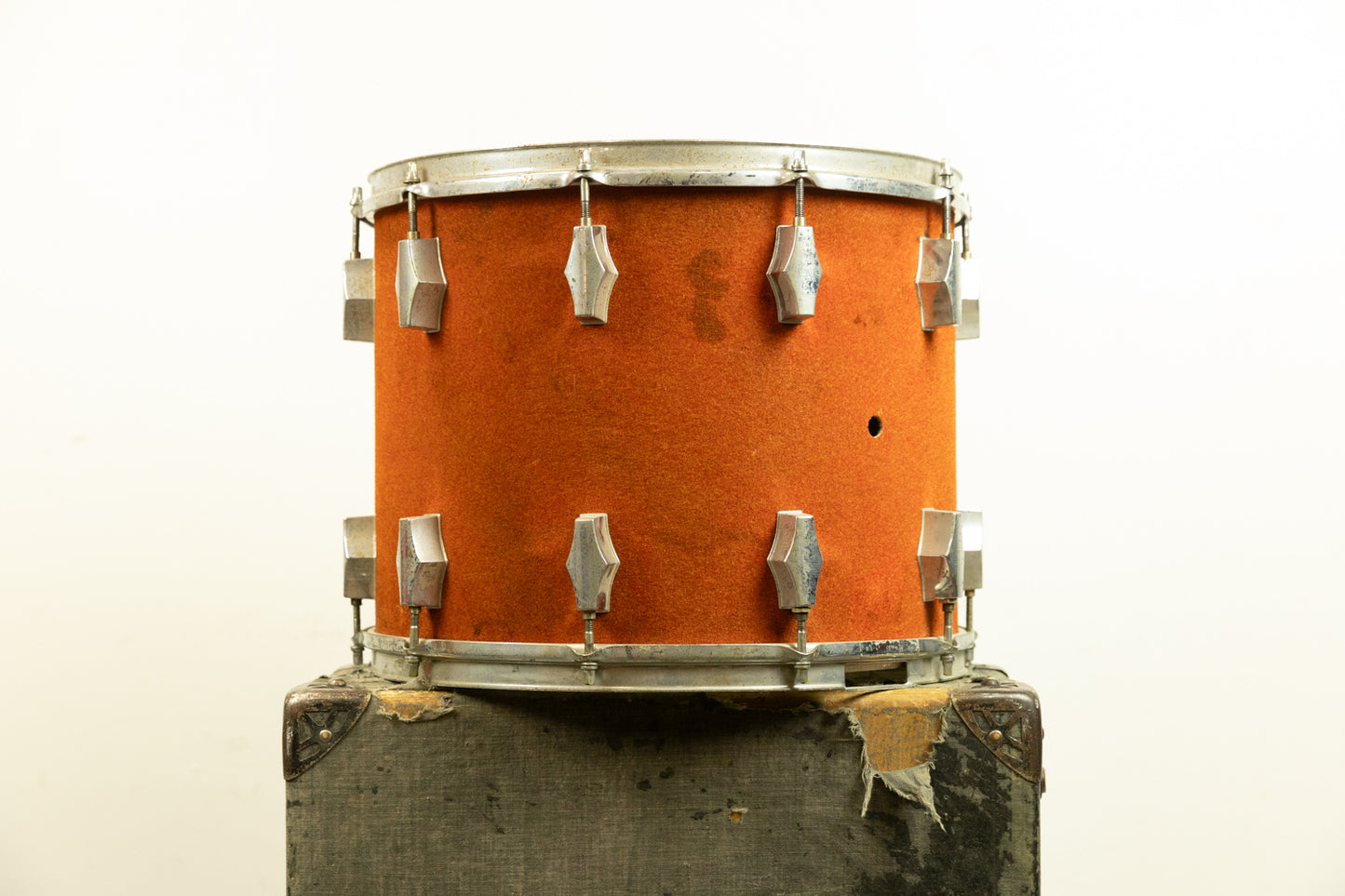 Vintage Fibes 12x15 Red Fivel Parade Snare Drum