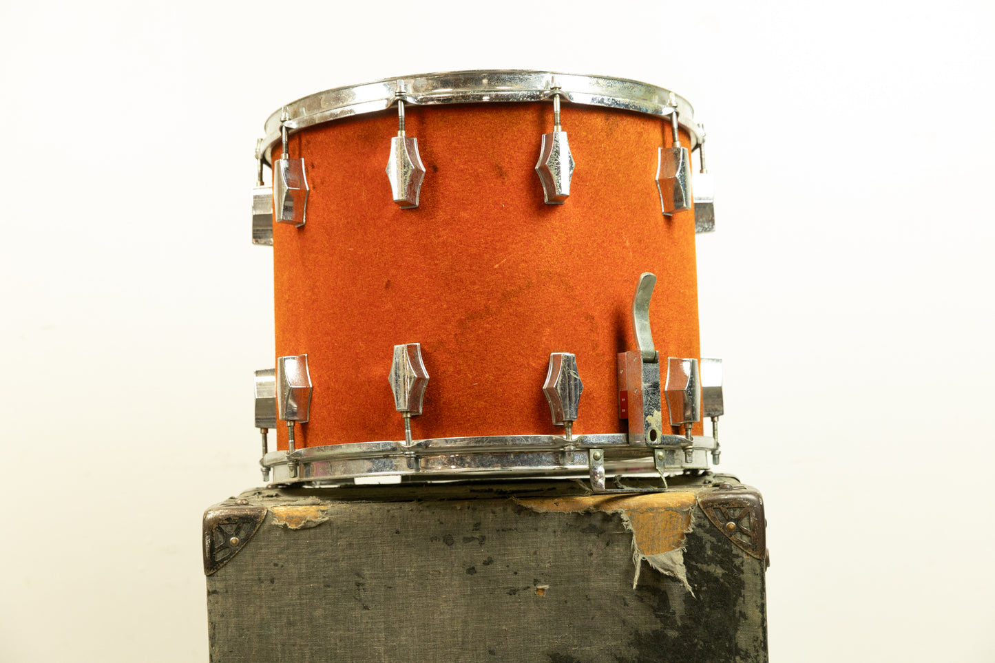 Vintage Fibes 12x15 Red Fivel Parade Snare Drum