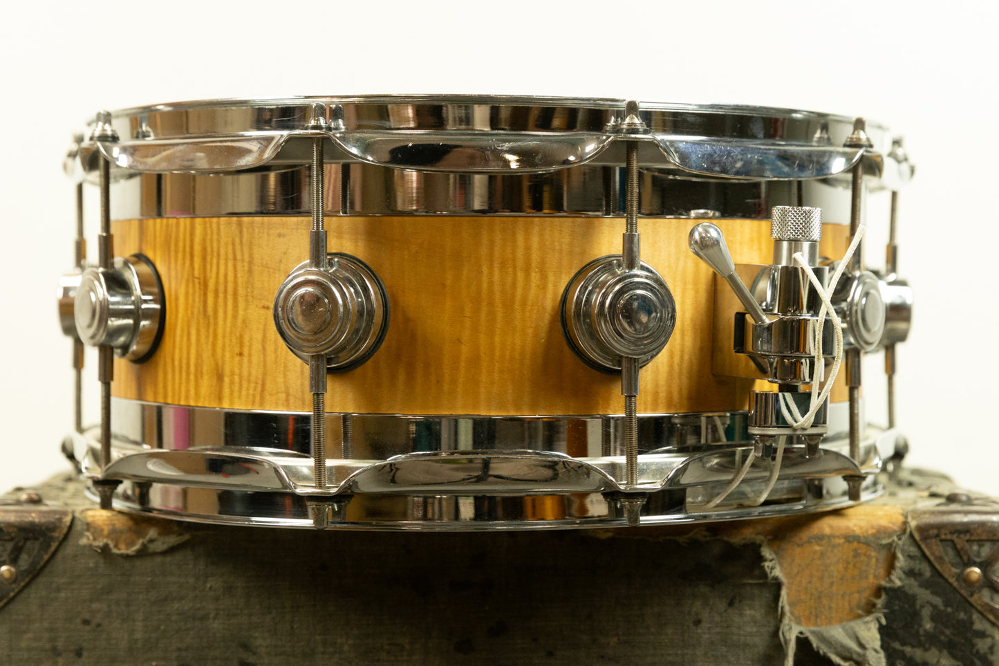 2001 DW 6x14 Natural Satin Oil Edge Snare Drum
