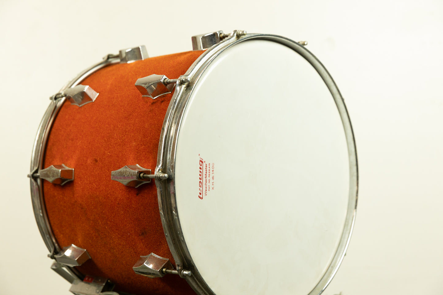 Vintage Fibes 12x15 Red Fivel Parade Snare Drum