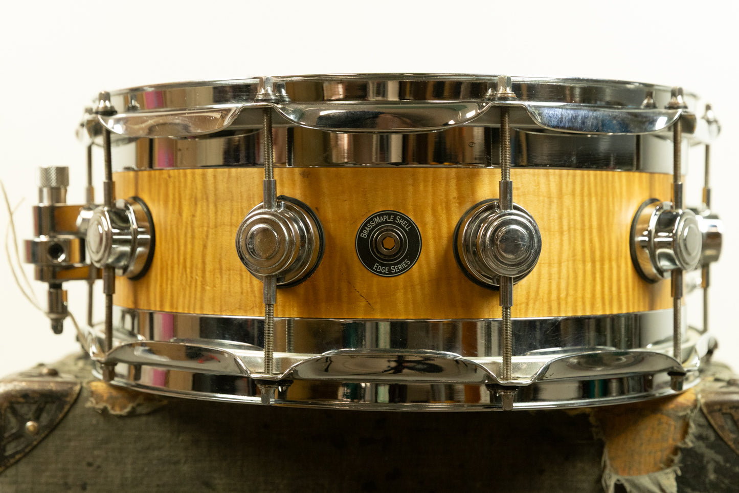 2001 DW 6x14 Natural Satin Oil Edge Snare Drum