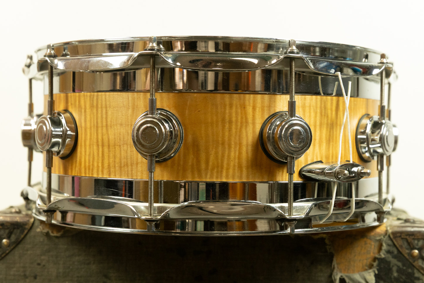 2001 DW 6x14 Natural Satin Oil Edge Snare Drum