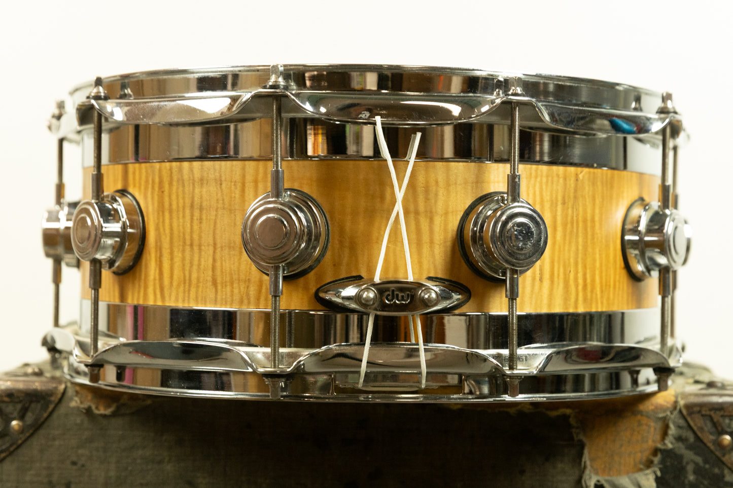 2001 DW 6x14 Natural Satin Oil Edge Snare Drum