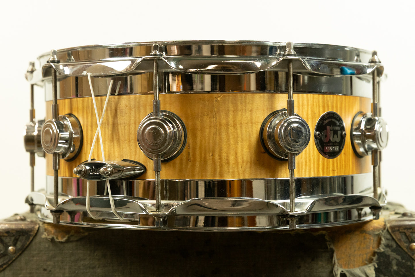 2001 DW 6x14 Natural Satin Oil Edge Snare Drum
