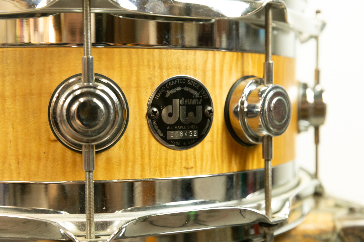 2001 DW 6x14 Natural Satin Oil Edge Snare Drum