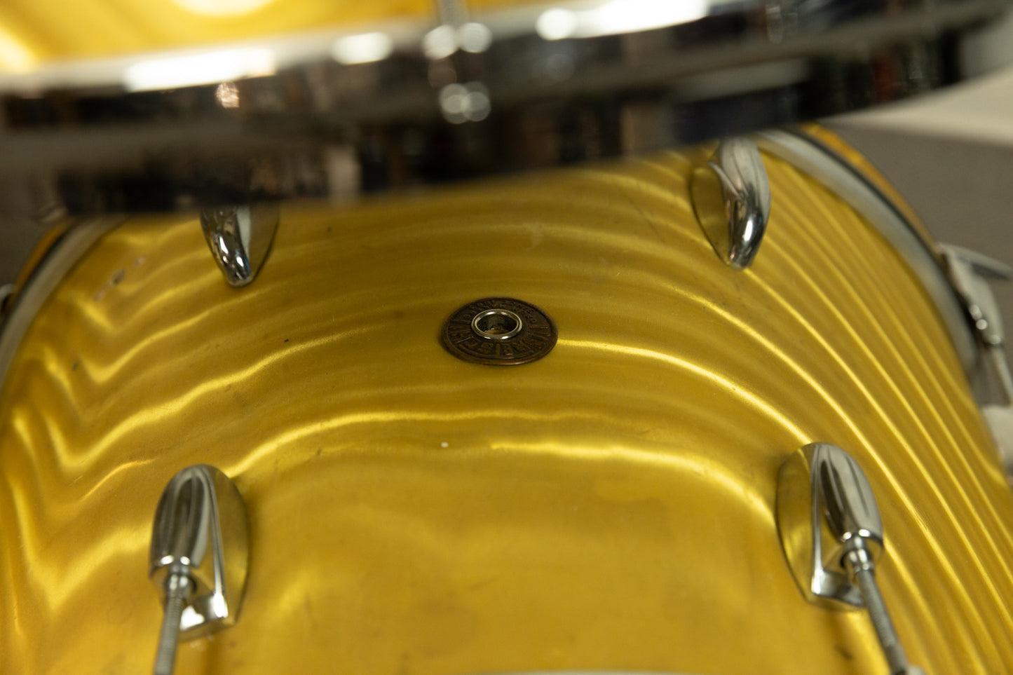 1960s Gretsch Gold Satin Flame "Double Bass" Drum Set