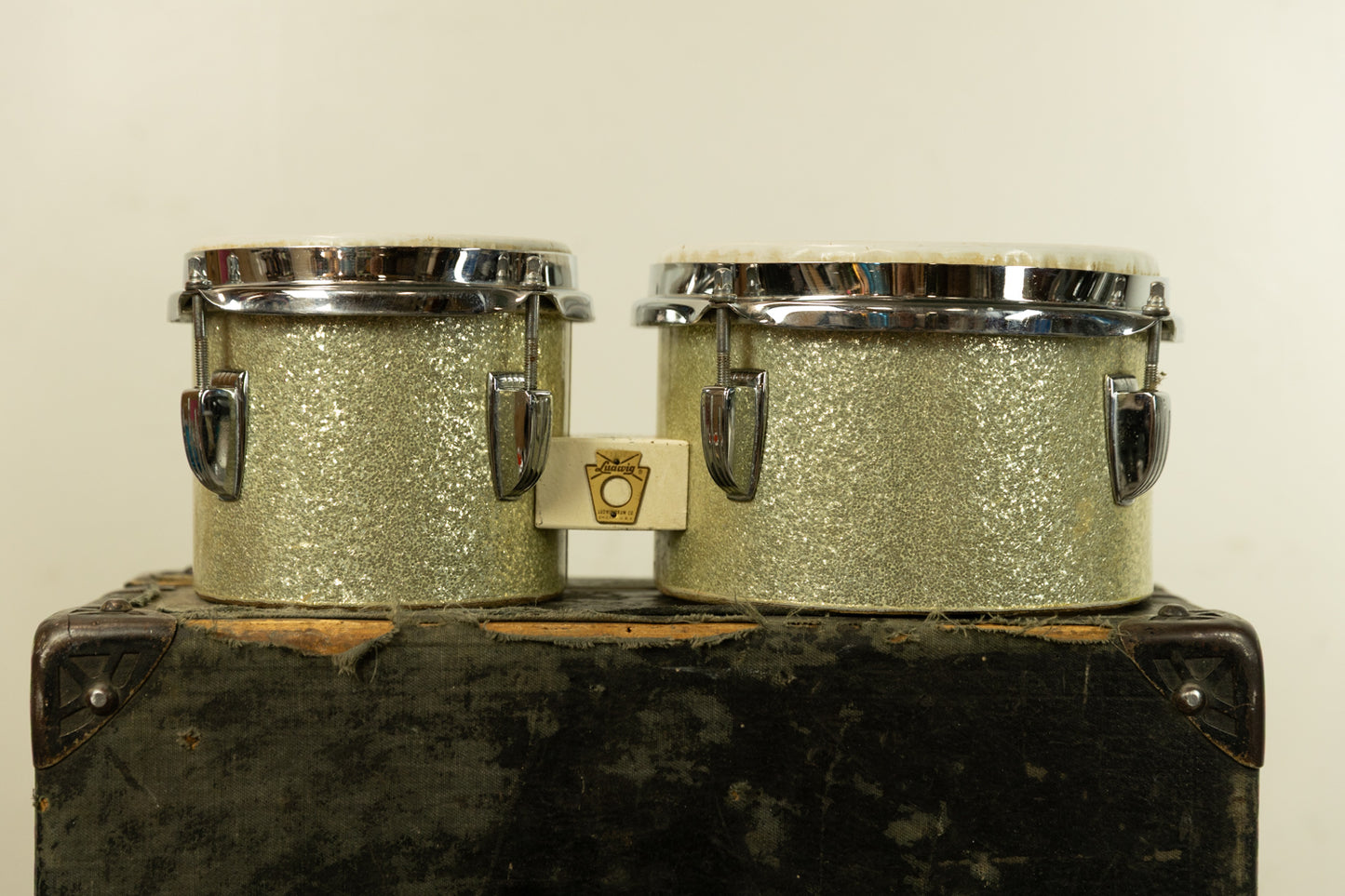 1960s Ludwig Silver Sparkle Bongos