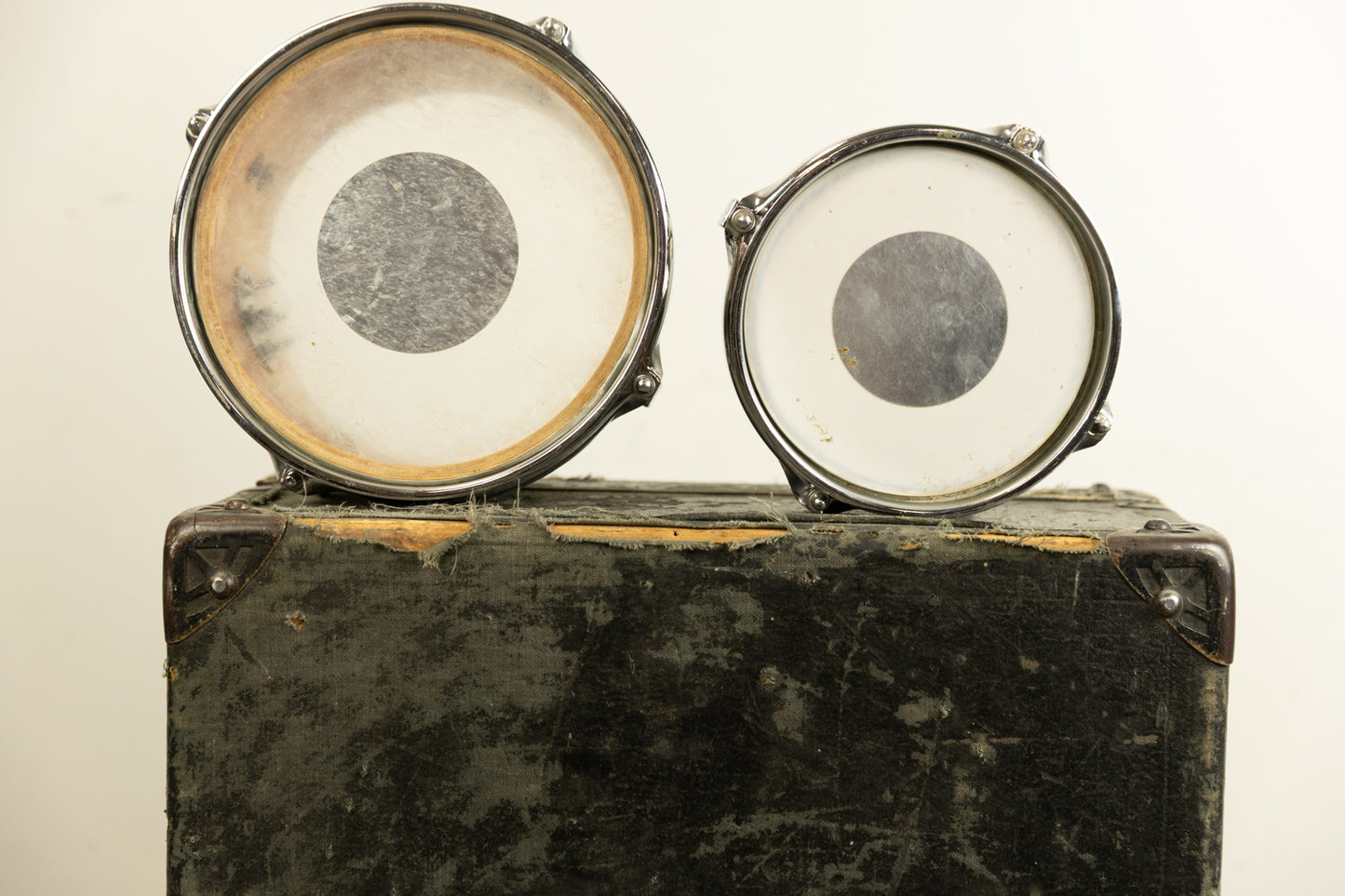 1970s Ludwig 6" and 8" White Cortex Concert Toms