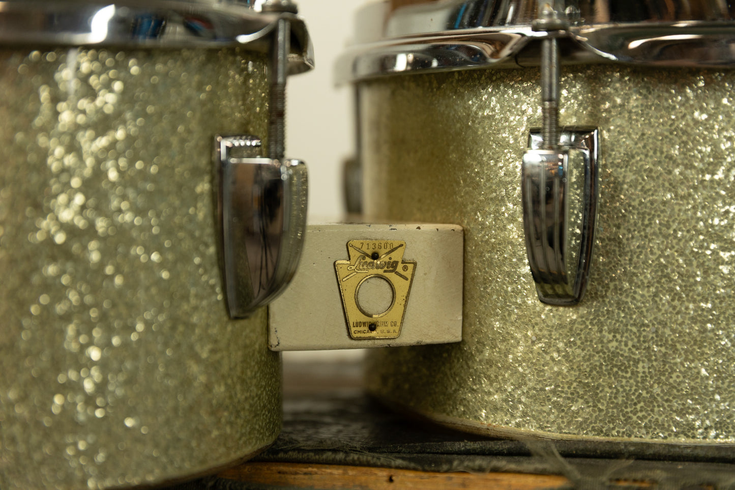 1960s Ludwig Silver Sparkle Bongos