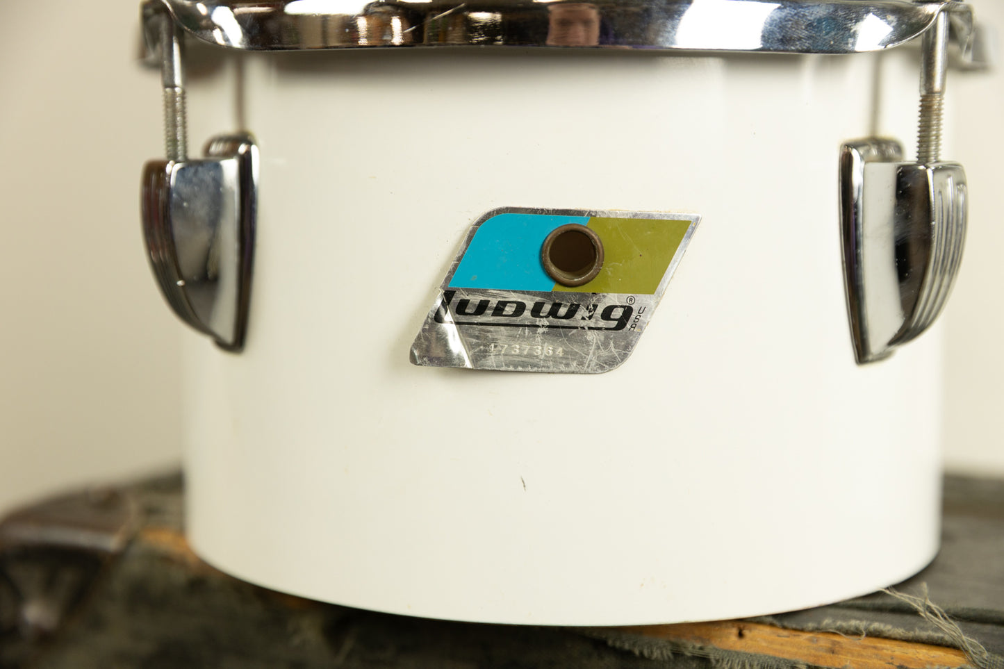 1970s Ludwig 6" and 8" White Cortex Concert Toms
