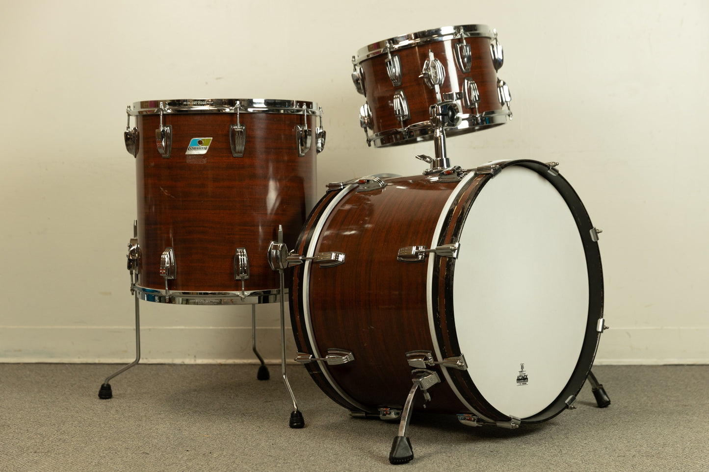 1970s Ludwig Mahogany Cortex "Classic Maple" Drum Set