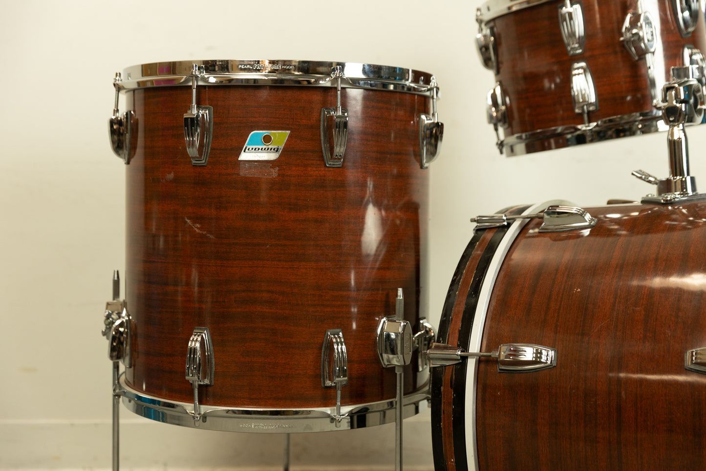 1970s Ludwig Mahogany Cortex "Classic Maple" Drum Set