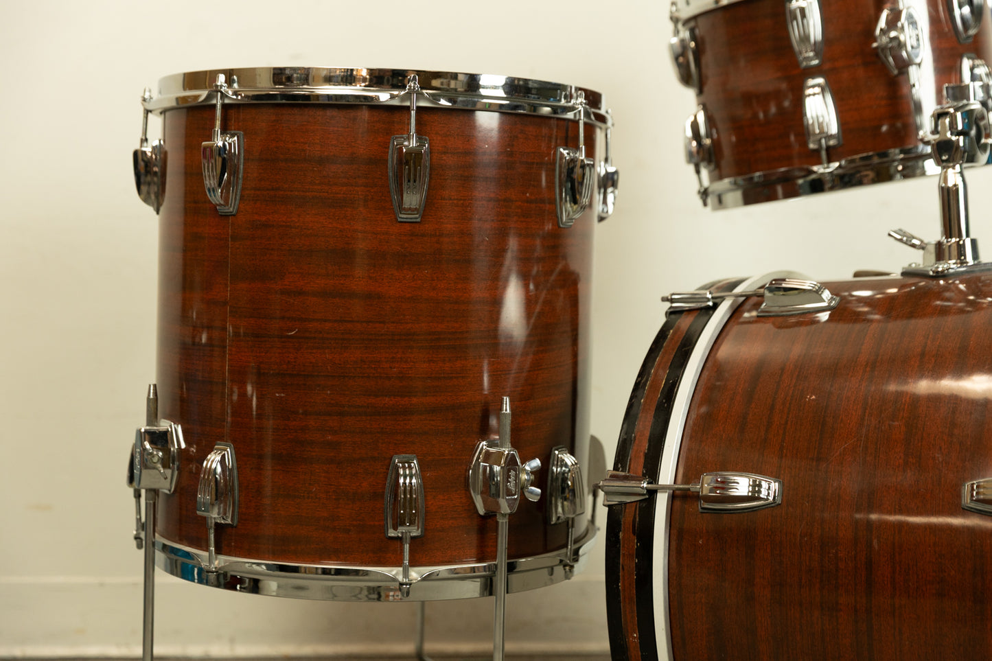 1970s Ludwig Mahogany Cortex "Classic Maple" Drum Set