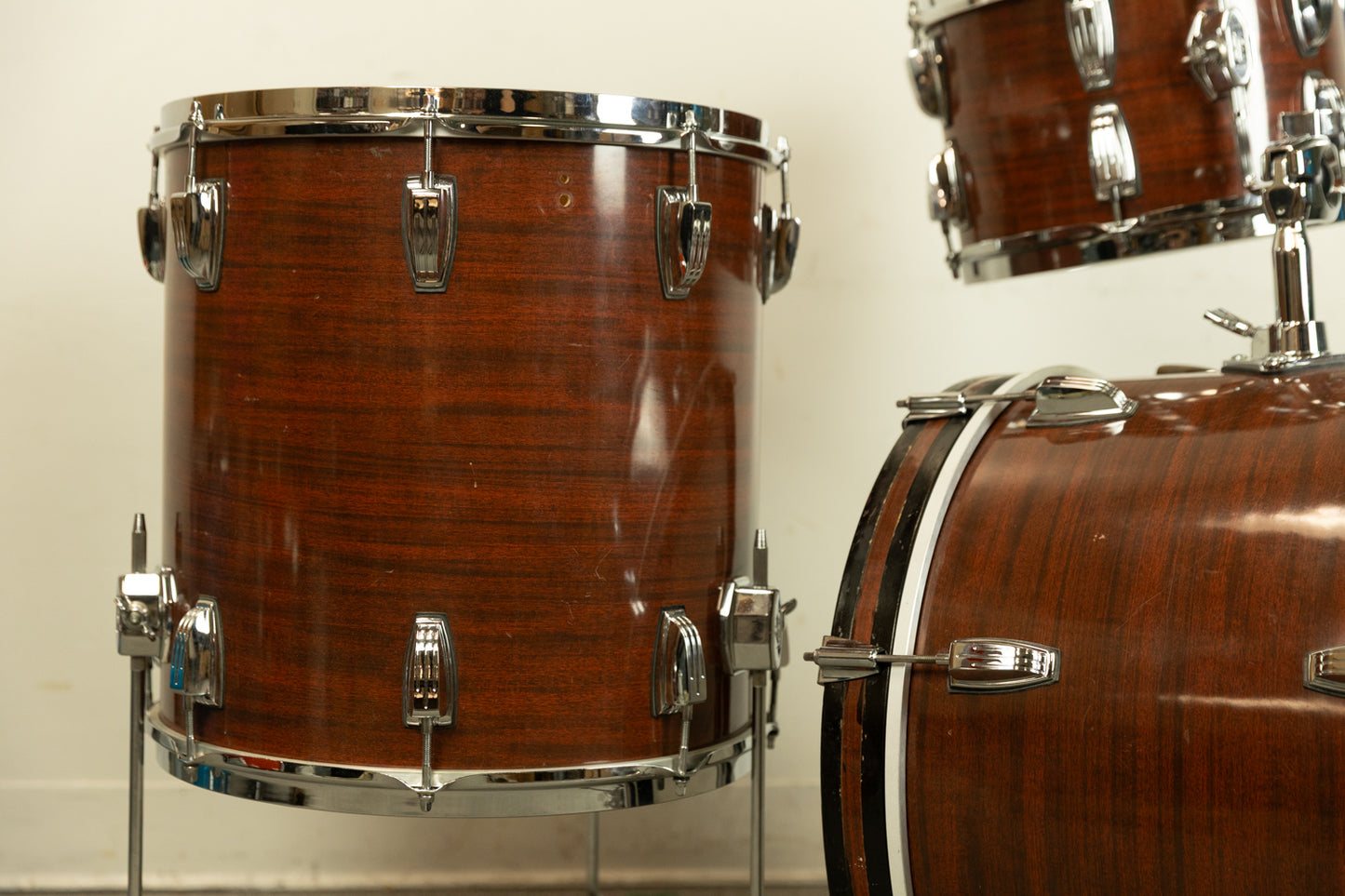 1970s Ludwig Mahogany Cortex "Classic Maple" Drum Set