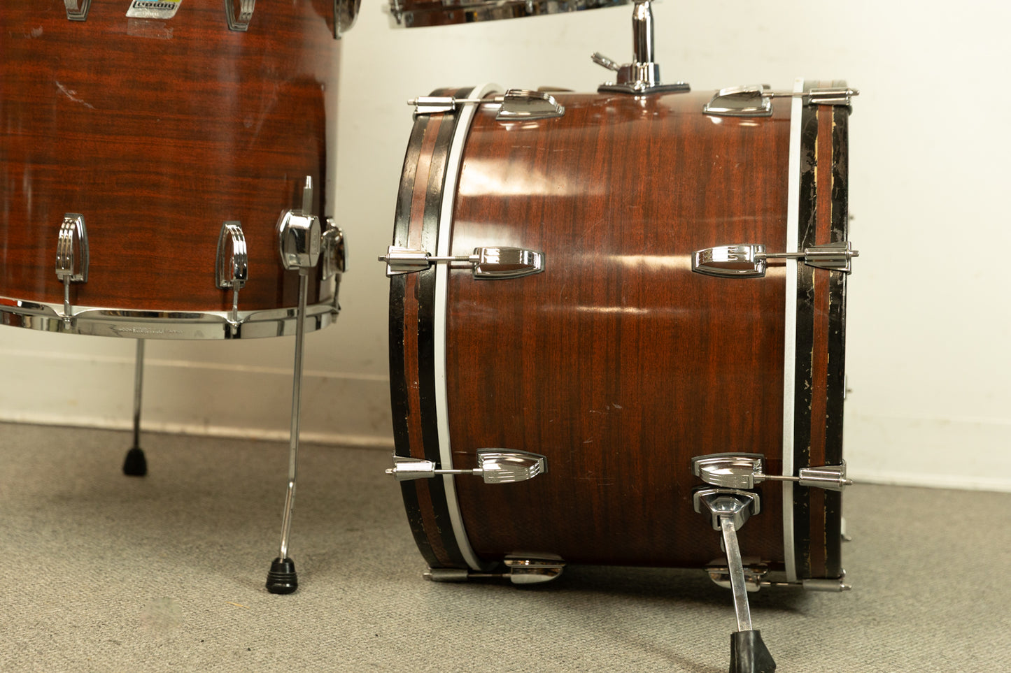 1970s Ludwig Mahogany Cortex "Classic Maple" Drum Set