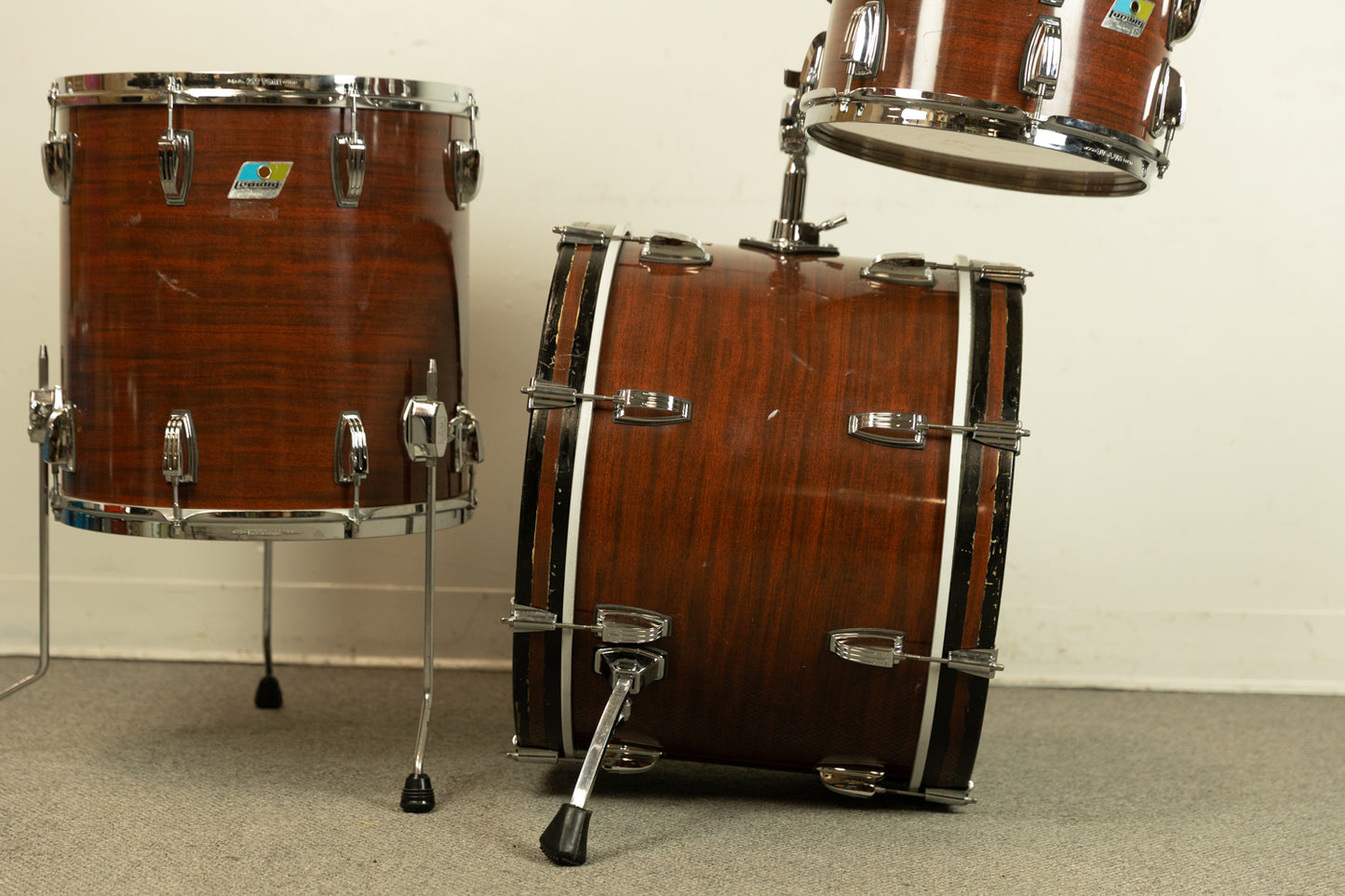 1970s Ludwig Mahogany Cortex "Classic Maple" Drum Set