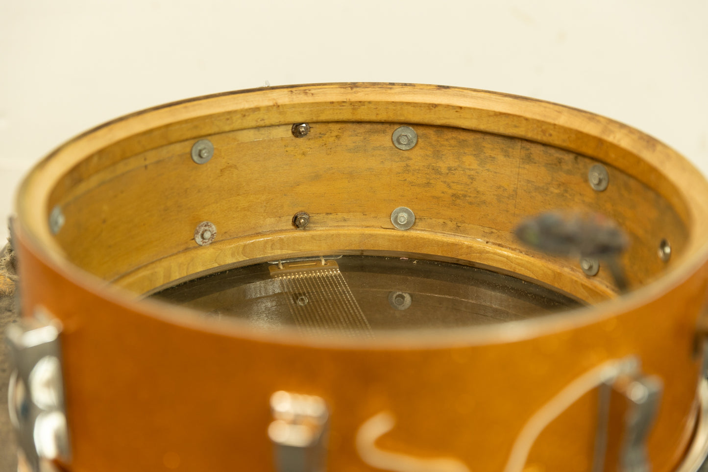 1970s Ludwig 5x14 Gold Sparkle Jazz Festival Snare Drum