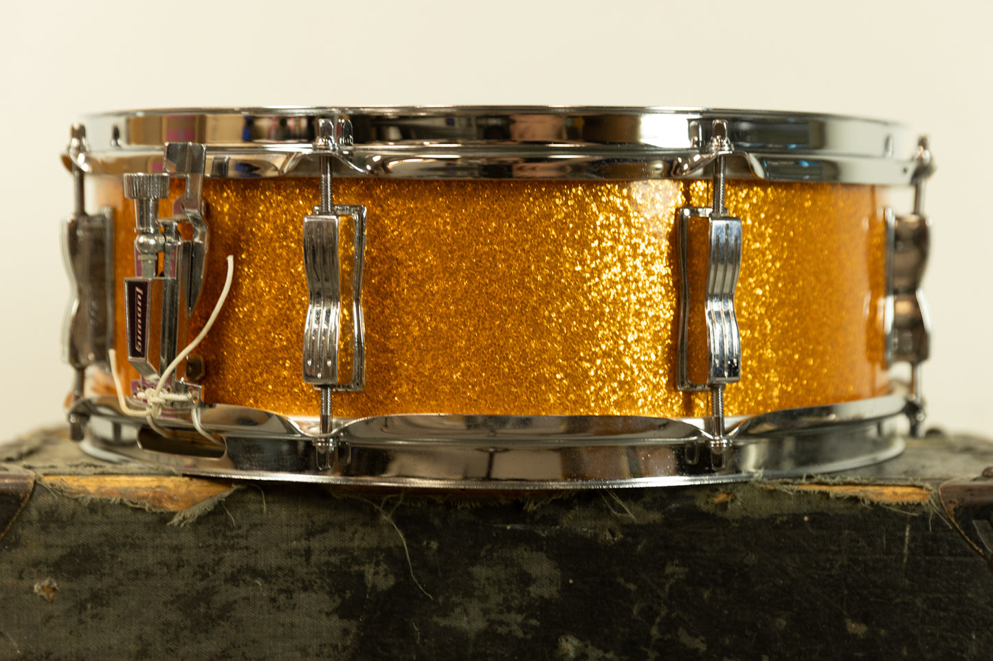 1970s Ludwig 5x14 Gold Sparkle Jazz Festival Snare Drum