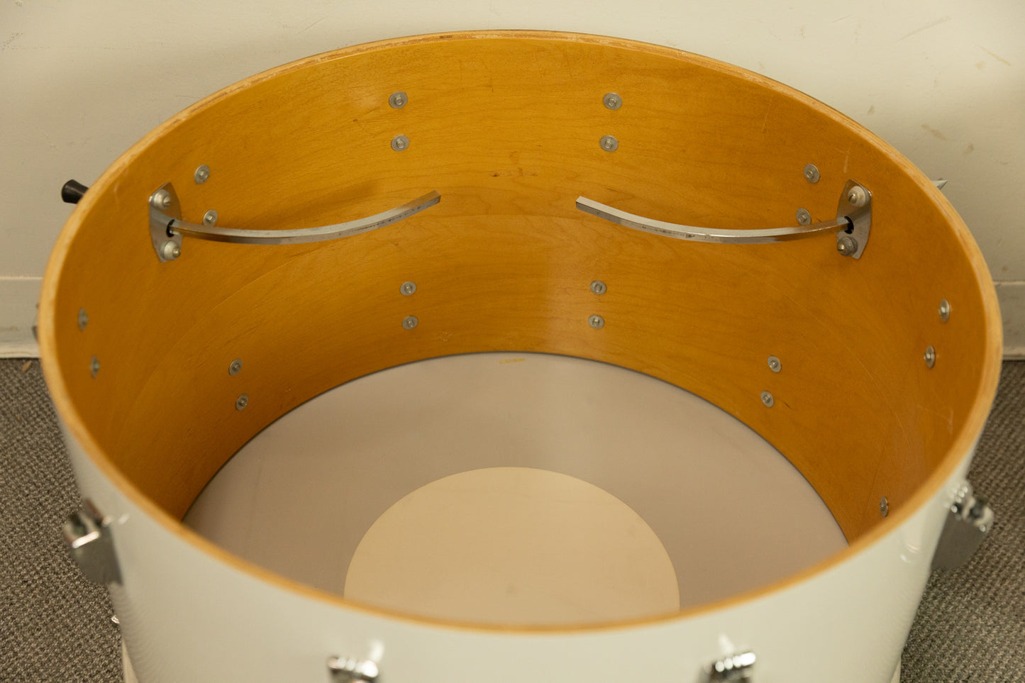 1970s Ludwig White Cortex 14x24 12x15 and 16x18 Drum Set