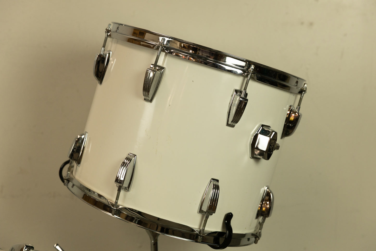 1970s Ludwig White Cortex 14x24 12x15 and 16x18 Drum Set