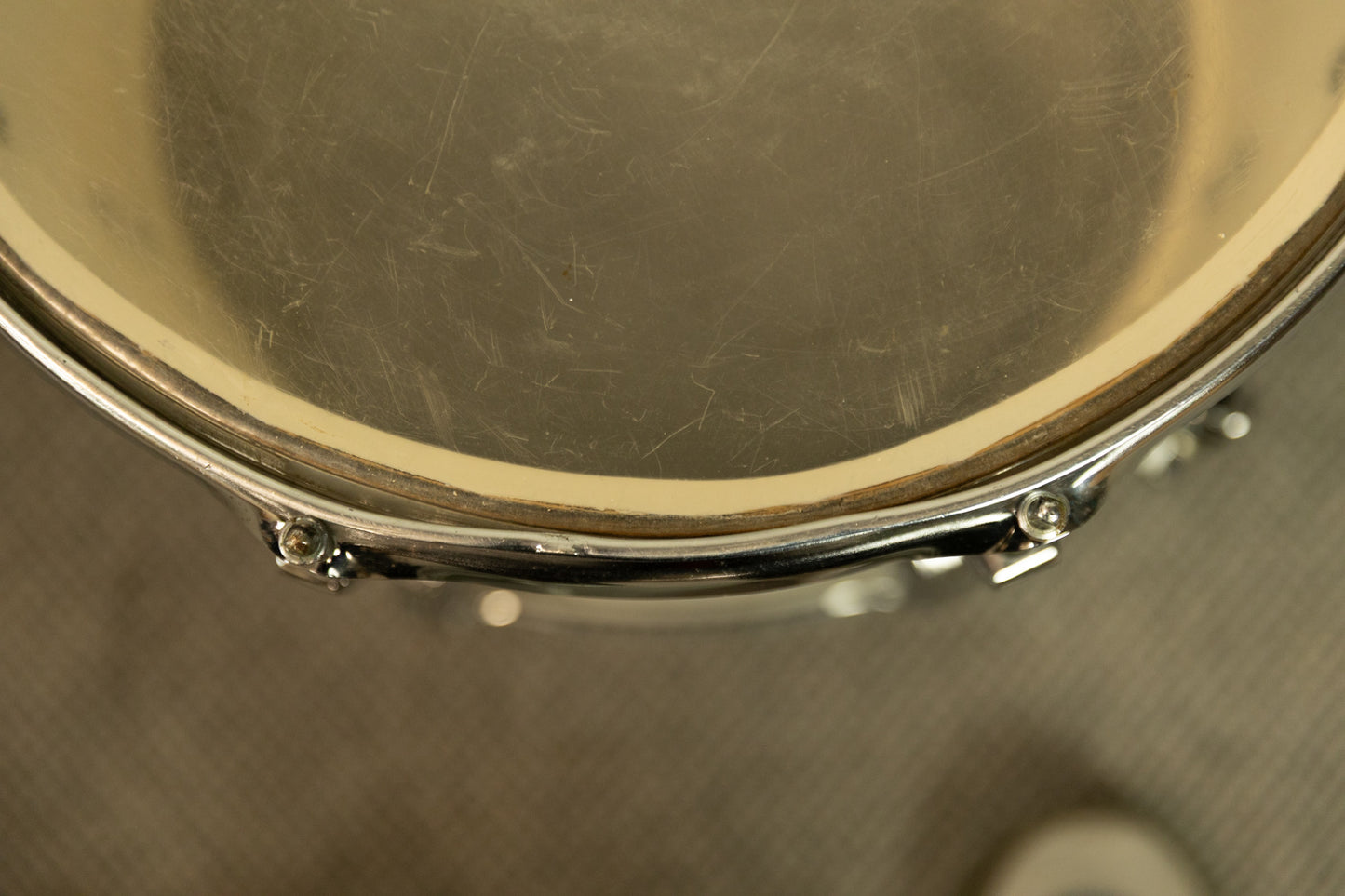 1970s Ludwig White Cortex 14x24 12x15 and 16x18 Drum Set