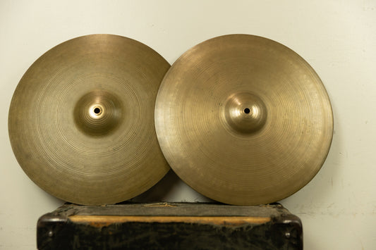 Vintage Zildjian A 15" Medium Hi Hat Cymbals 939g 1380g