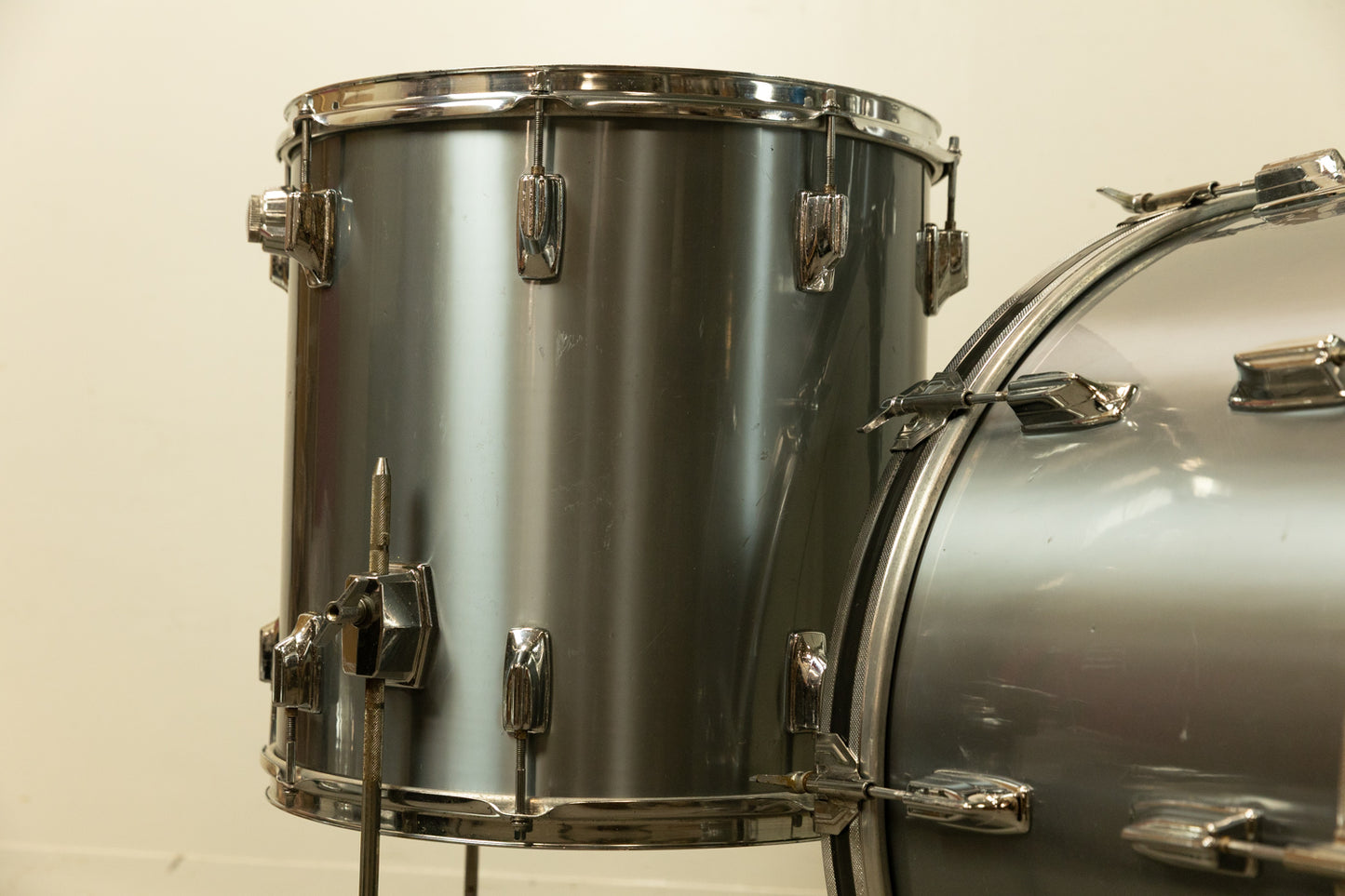 1970s Tama Imperialstar Royal Pewter Drum Set 14x26 9x13 and 16x16