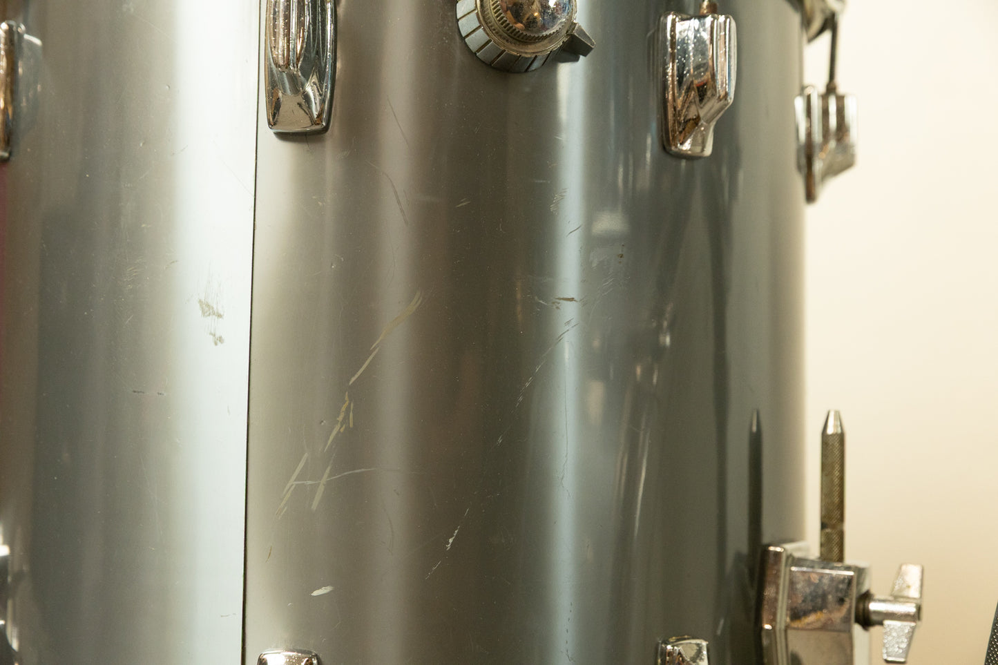 1970s Tama Imperialstar Royal Pewter Drum Set 14x26 9x13 and 16x16