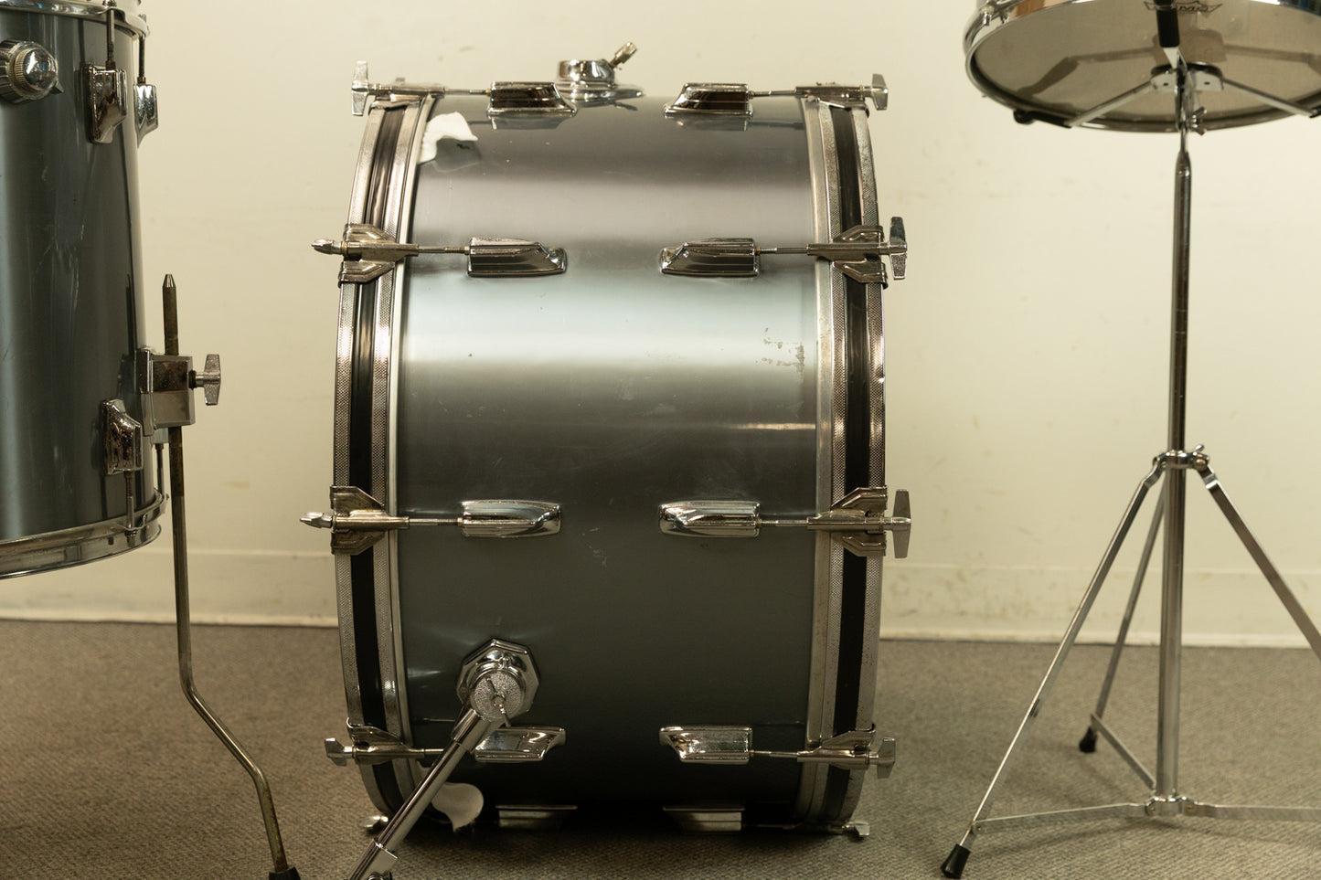 1970s Tama Imperialstar Royal Pewter Drum Set 14x26 9x13 and 16x16