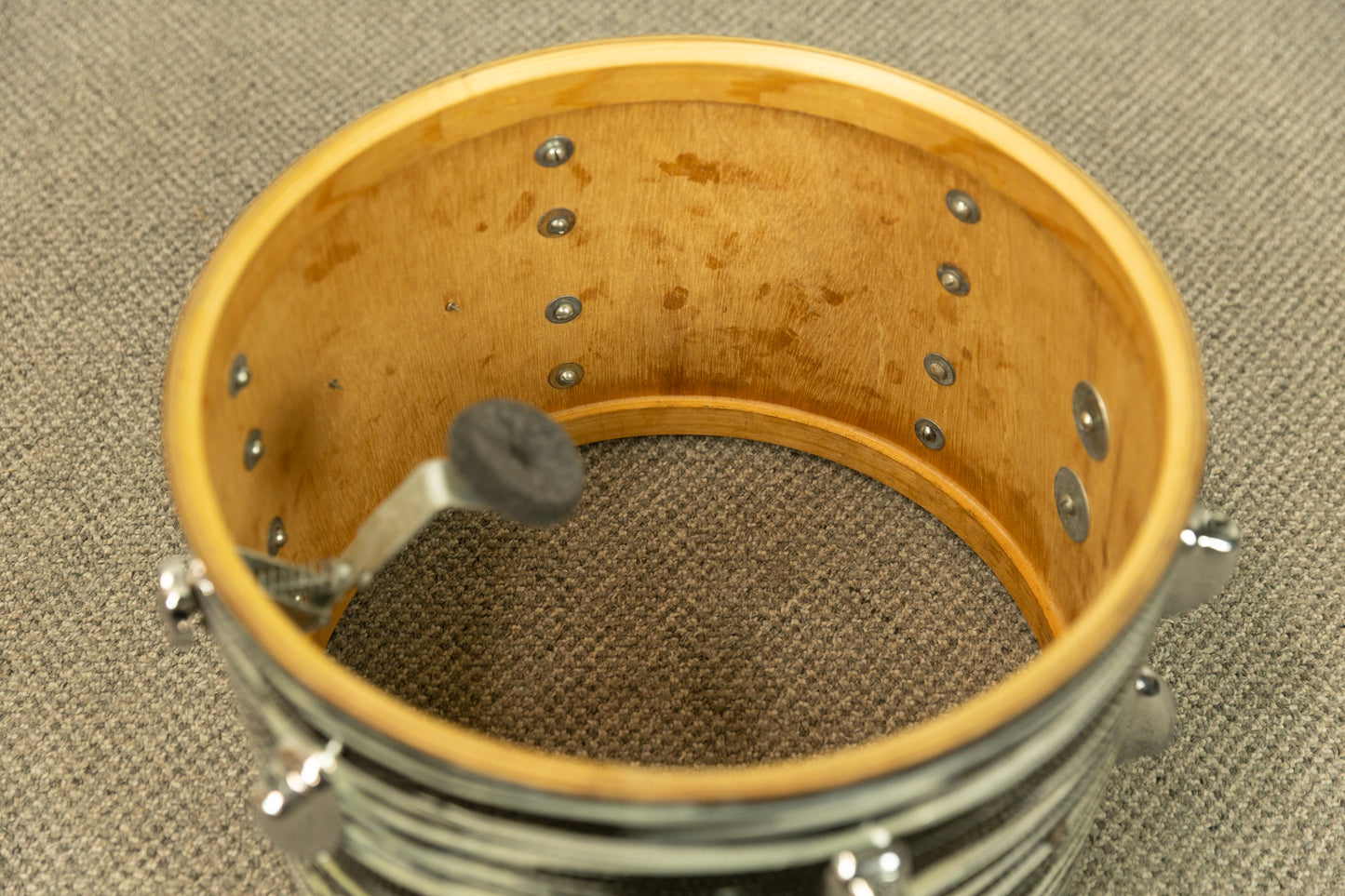 1970s Pearl Thunder King Black Tiger Pearl Drum Set