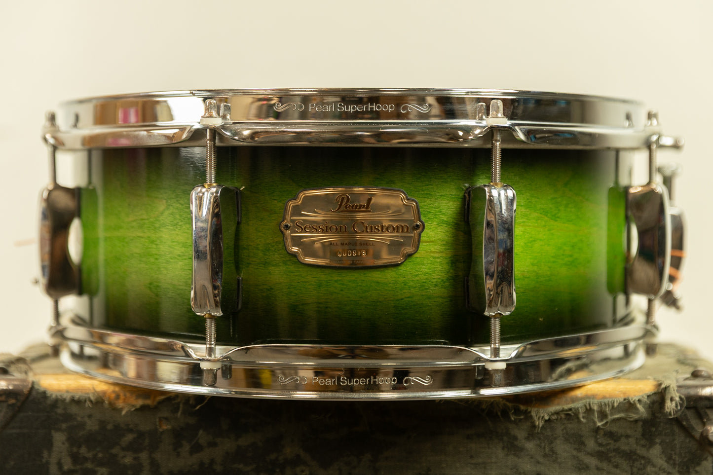 Pearl 5x14 Session Custom Emerald Burst Snare Drum