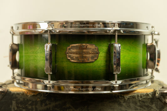 Pearl 5x14 Session Custom Emerald Burst Snare Drum