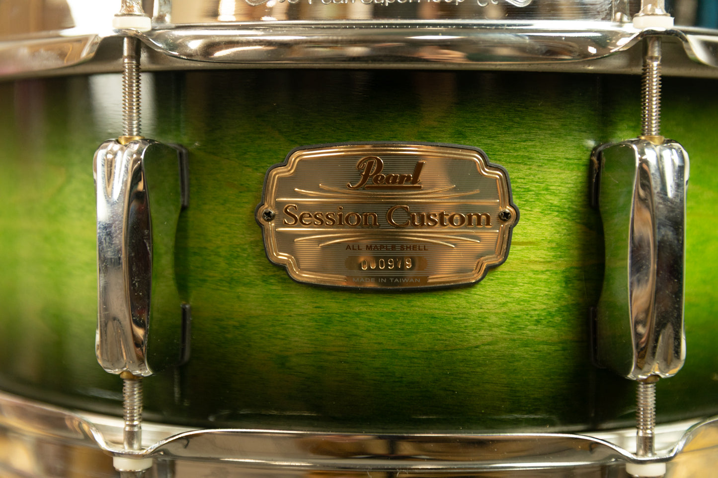 Pearl 5x14 Session Custom Emerald Burst Snare Drum