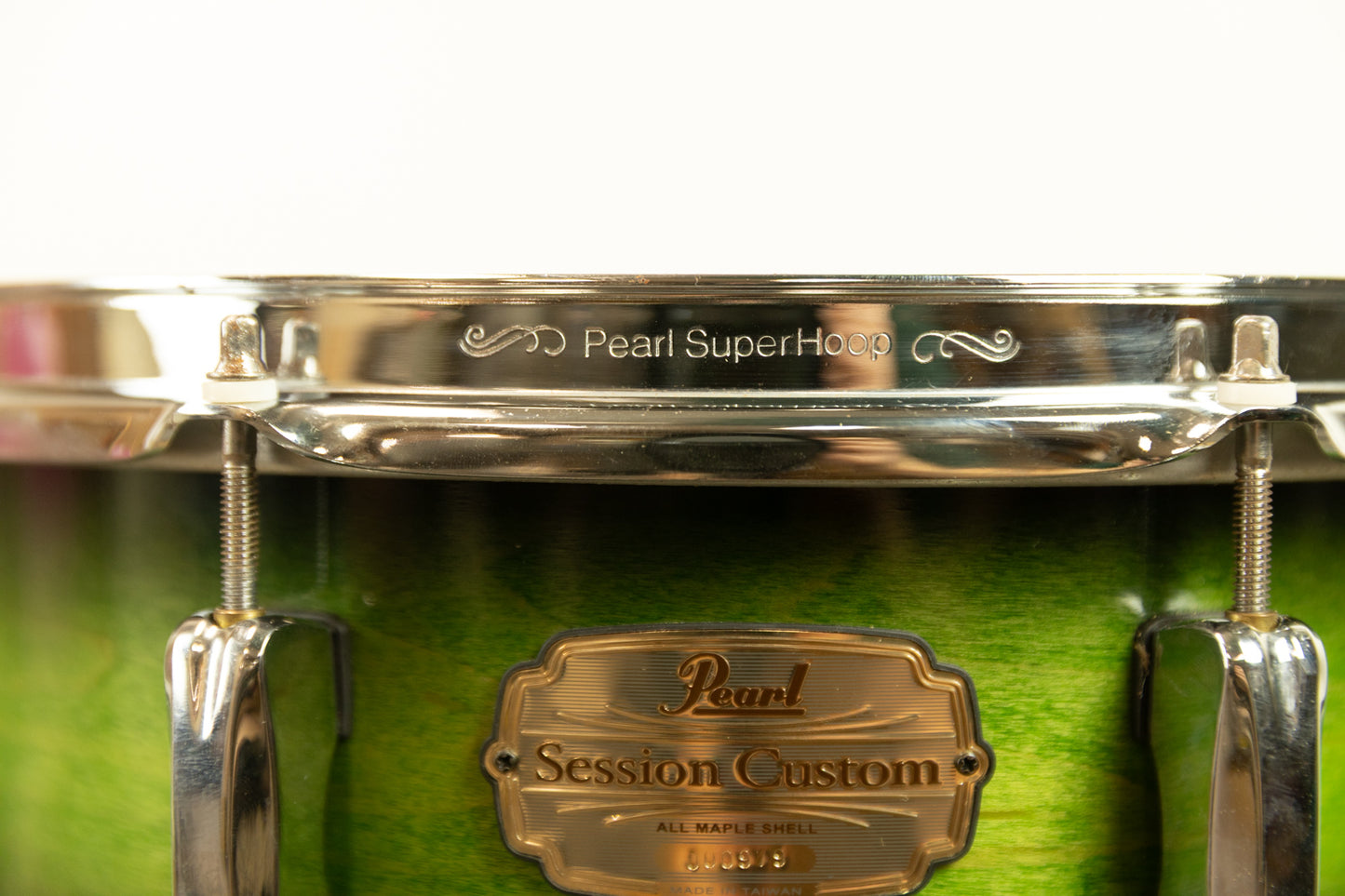 Pearl 5x14 Session Custom Emerald Burst Snare Drum