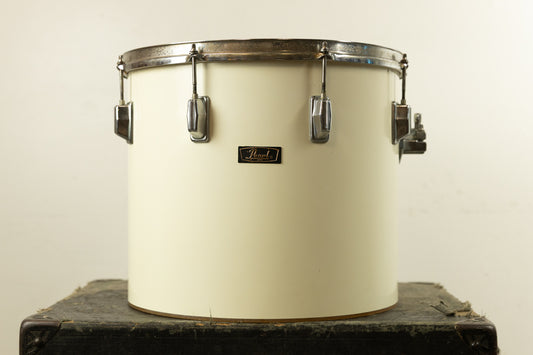 1970s Pearl 14x16 White Fiberglass Concert Tom