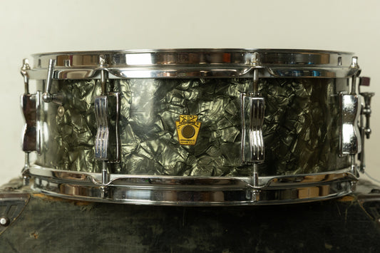 1960s Ludwig 5x14 Black Diamond Pearl Jazz Festival Snare Drum