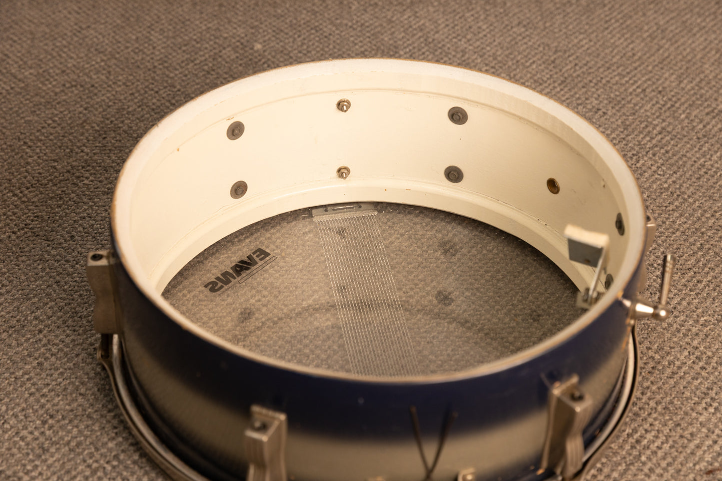 1960s Ludwig 5x14 Blue and Silver Duco Pioneer Snare Drum