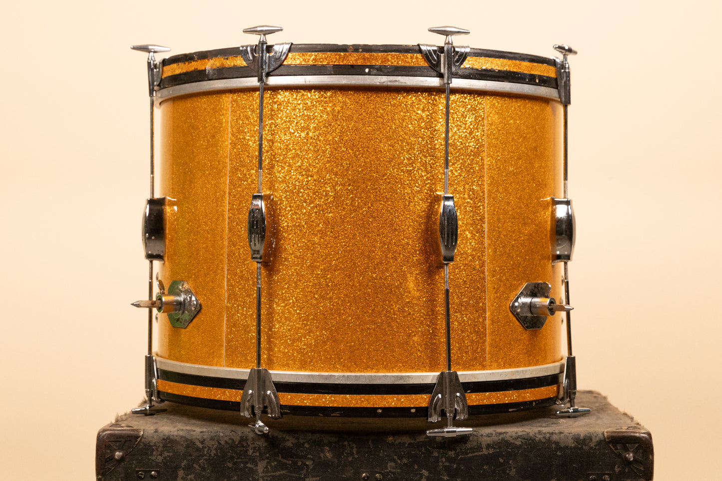 Vintage Camco 14x20 Gold Sparkle Tuxedo Bass Drum