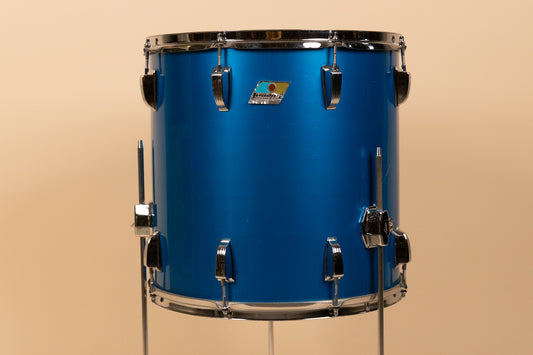 1970s Ludwig 16x16 Blue Silk Floor Tom