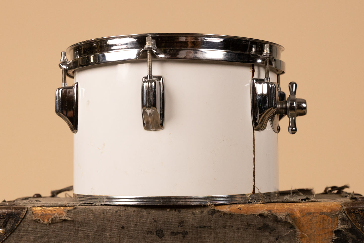 1970s Rogers 7x10" New England White Concert Tom