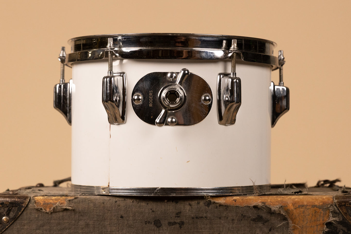 1970s Rogers 7x10" New England White Concert Tom