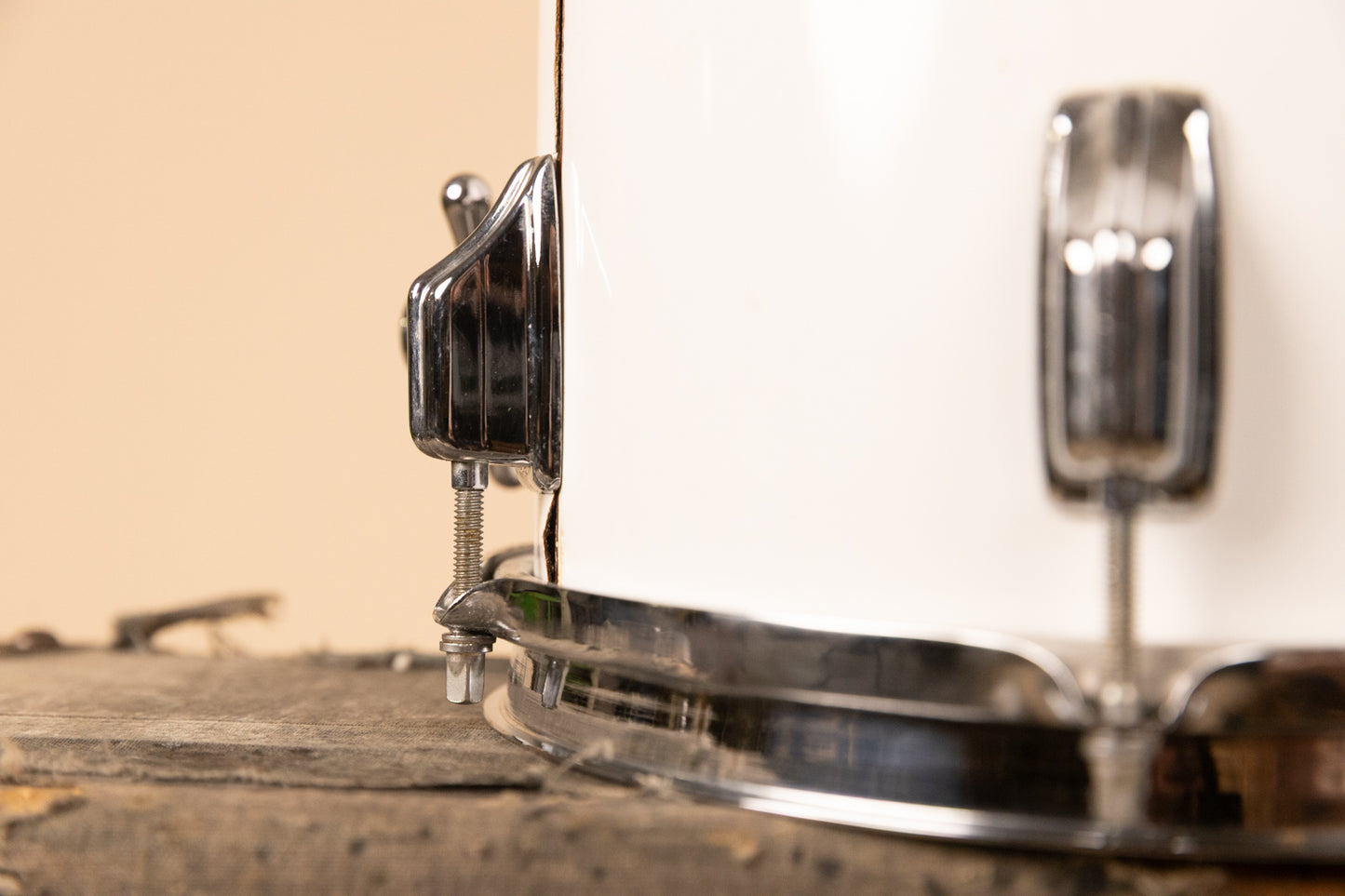 1970s Rogers 7x10" New England White Concert Tom