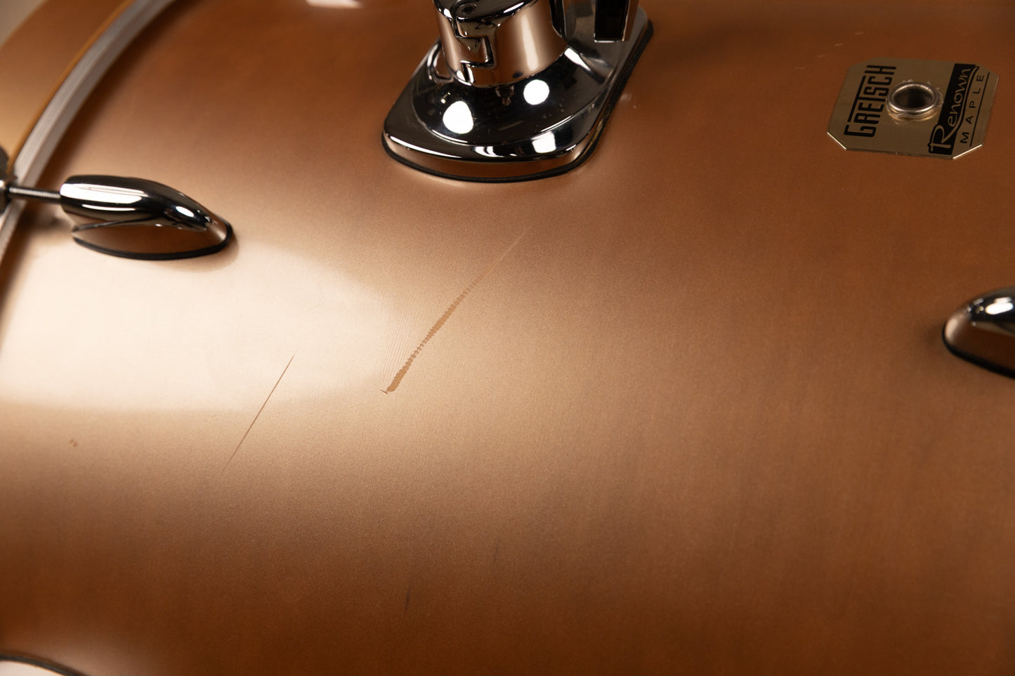 2000s Gretsch Renown 18x22 Champagne Silk Bass Drum