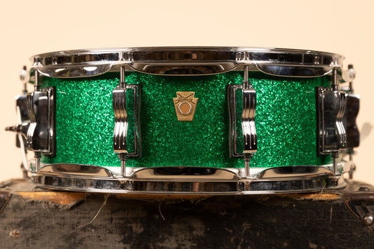Ludwig Legacy 5x14 Green Sparkle Snare Drum