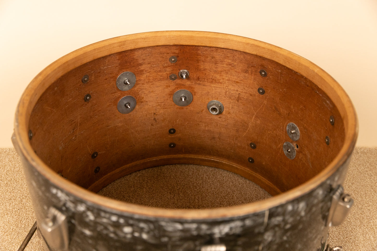 1950s WFL 14x20 Black Diamond Pearl Bass Drum